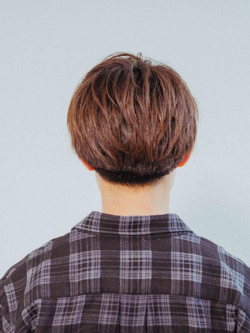 ショート メンズ アップバング コンマヘア フェードカット マッシュ スキンフェード トップスタイリスト ✨KIRIKA中野✨のヘアスタイル