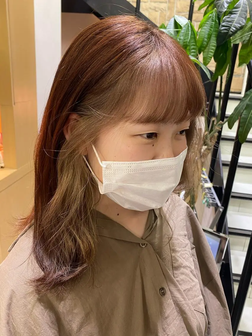 セミロング カラー ヘアアレンジ TSUNA 🌙 Lim 五反田のマツエク・マツパデザイン