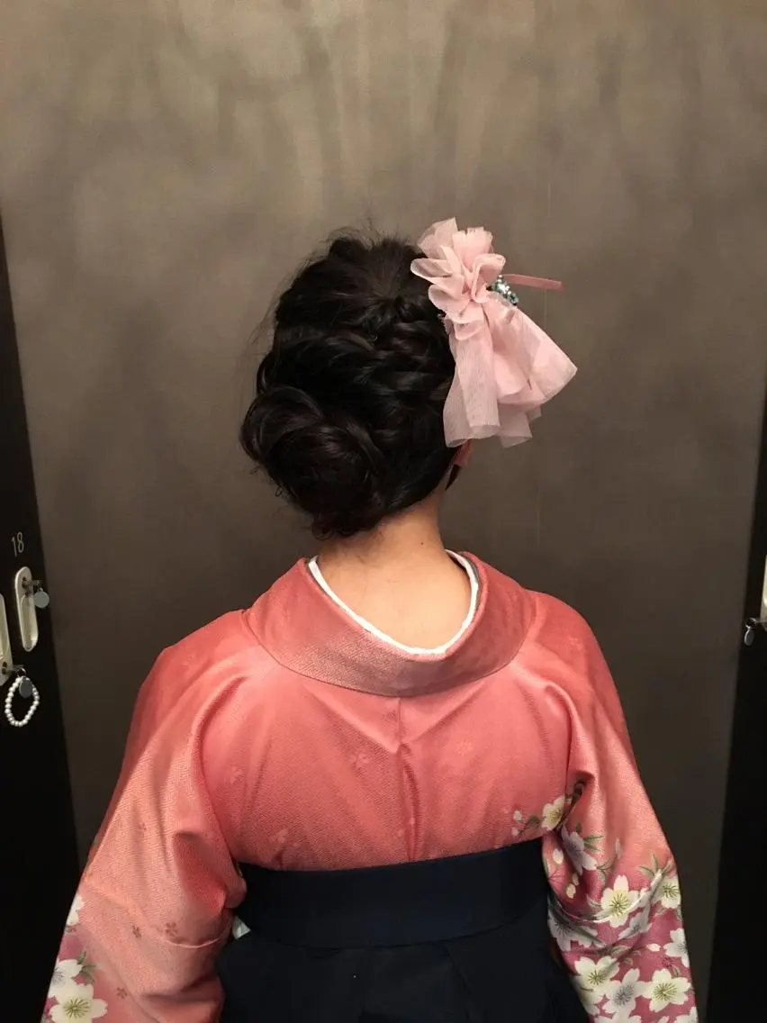 セミロング ヘアアレンジ 着物ヘア 髪質改善×レイヤー 高嶋のヘアスタイル