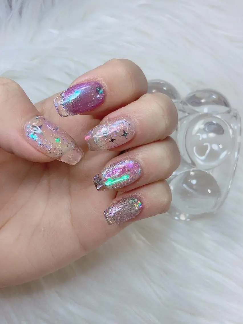 ネイル クリアネイル フレンチネイル 氷ネイル・うるうるネイル . MAKI NAILのネイルデザイン