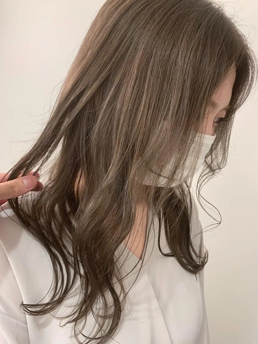 ロング カラー ヘアカラー トリートメント 髪質改善will hairdesignのヘアスタイル
