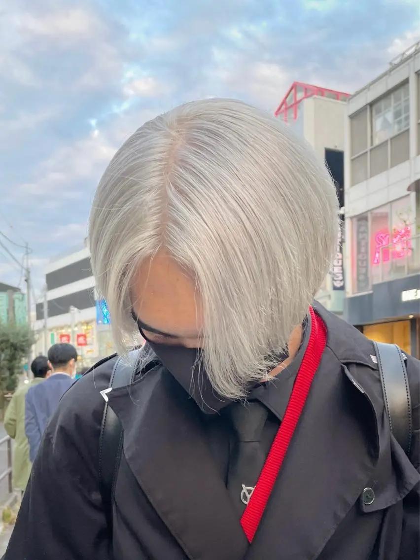 ショート カラー ヘアアレンジ メンズ 柔らかカラー/ 縮毛矯正YUTO🧋のヘアスタイル