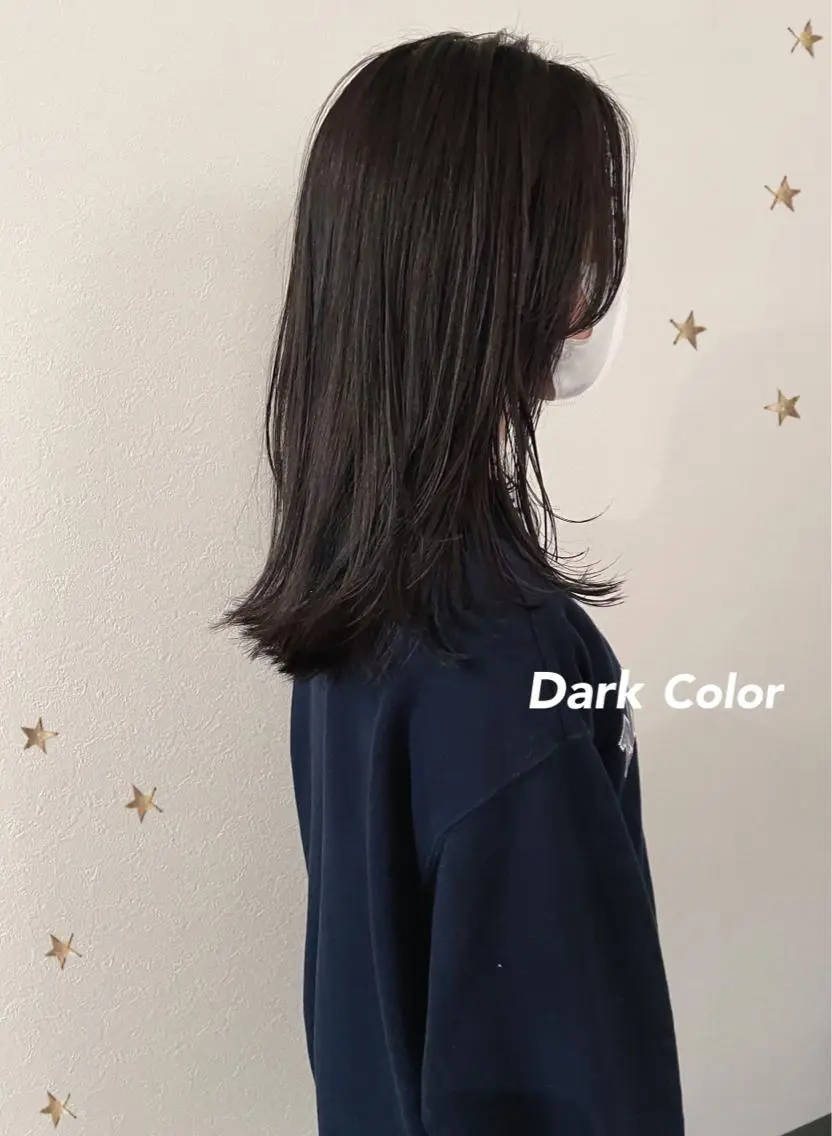 セミロング カラー カット ヘアカラー 市川 千夏のヘアスタイル