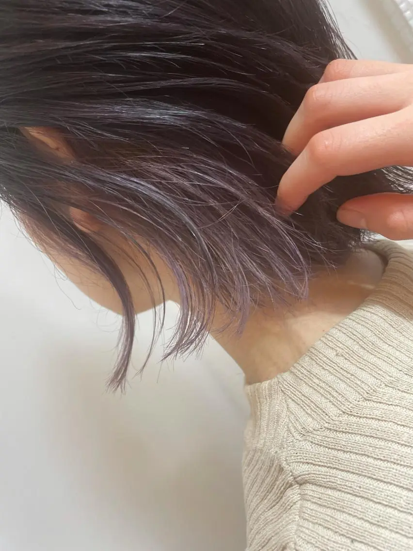 ミディアム カラー インナーカラー ラベンダーカラー 💛🤍U too e’s /店長🧸のヘアスタイル