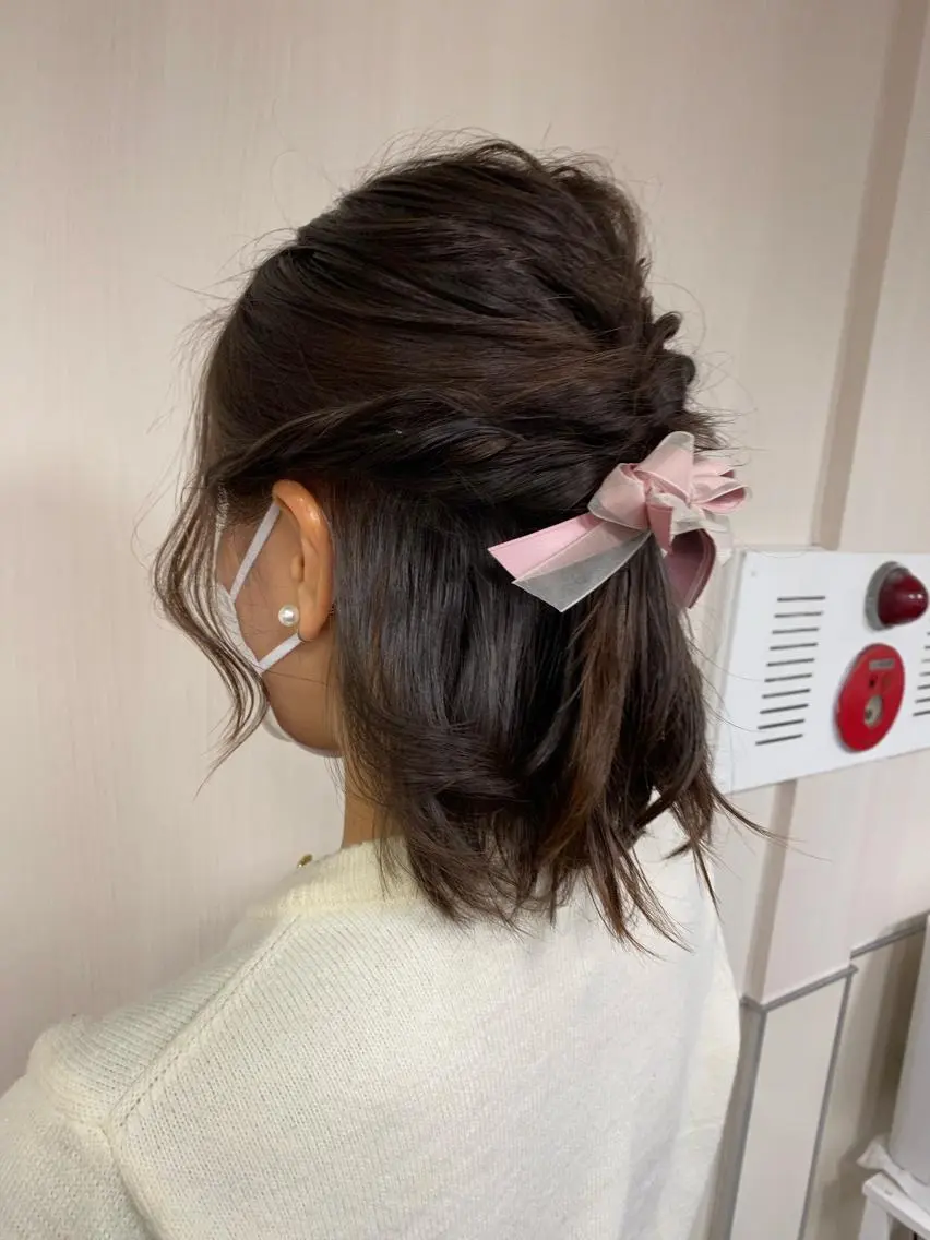 ヘアアレンジ ハーフアップ ヘアセット 木下 広太のヘアスタイル