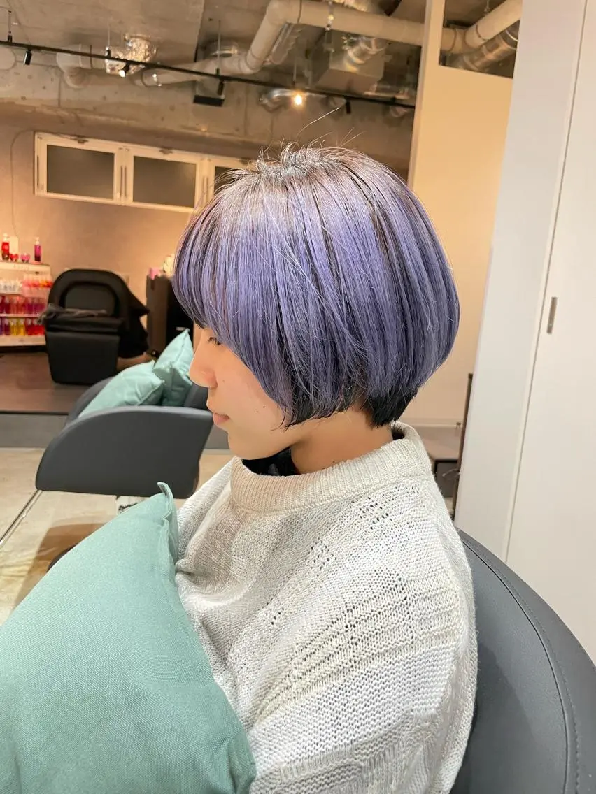ショート カラー カット ヘアカラー トリートメント ✨髪質改善/ハイトー ン/艶髪高山のヘアスタイル