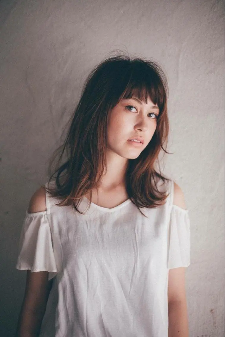 ミディアム カラー パーマ ニュアンスパーマ トップスタイリスト 松本　沙弥香のヘアスタイル
