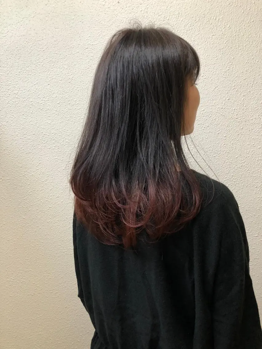 セミロング カラー ヘアカラー トリートメント ツキノキ　ミナ 8月から西梅田店のヘアスタイル