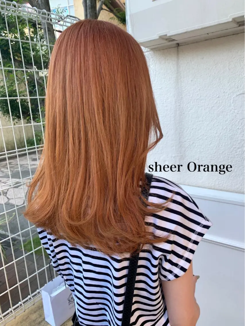 セミロング カラー 透明感カラー👑 井上美乃里のヘアスタイル