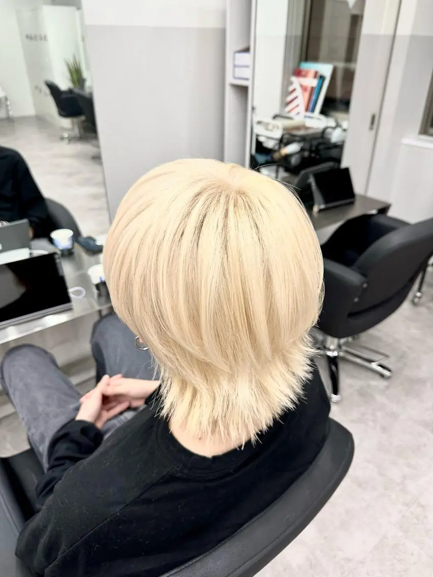 ショート カラー ヘアアレンジ メンズ メンズブリーチ ブリーチ カット ヘアカラー トリートメント ✨錦糸町ブリーチ/ ホワイトカラー皇気✨のヘアスタイル