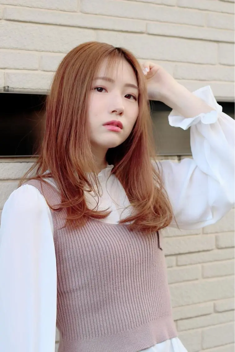セミロング 代表 しみず としやのヘアスタイル