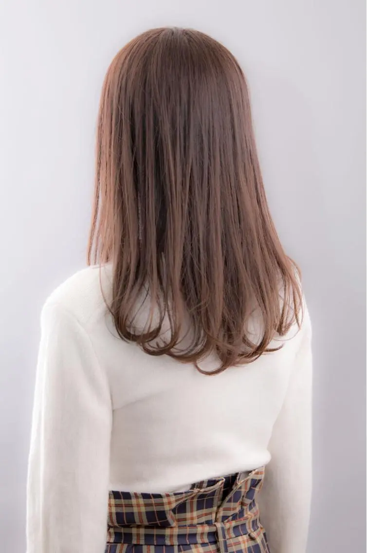 セミロング カラー ベージュカラー ミルクティーベージュ 中村 研介のヘアスタイル