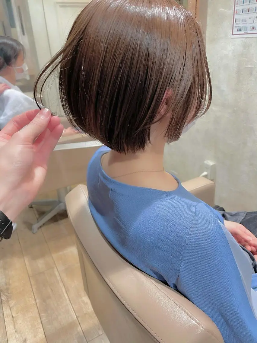 ショート ショート ボブ 梅田 木戸健人のヘアスタイル