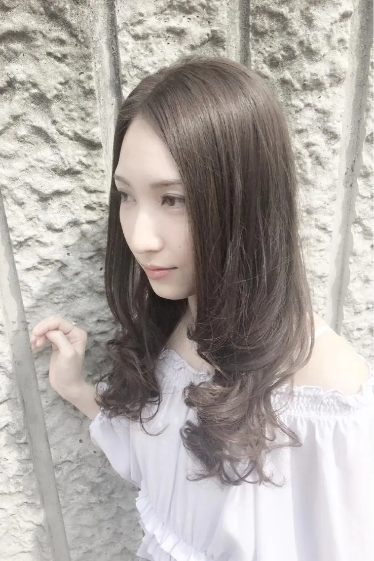 セミロング パーマ カット ヘアカラー パーマ トリートメント ヘッドスパ グレージュ/髪質改善 Yamato.hのヘアスタイル