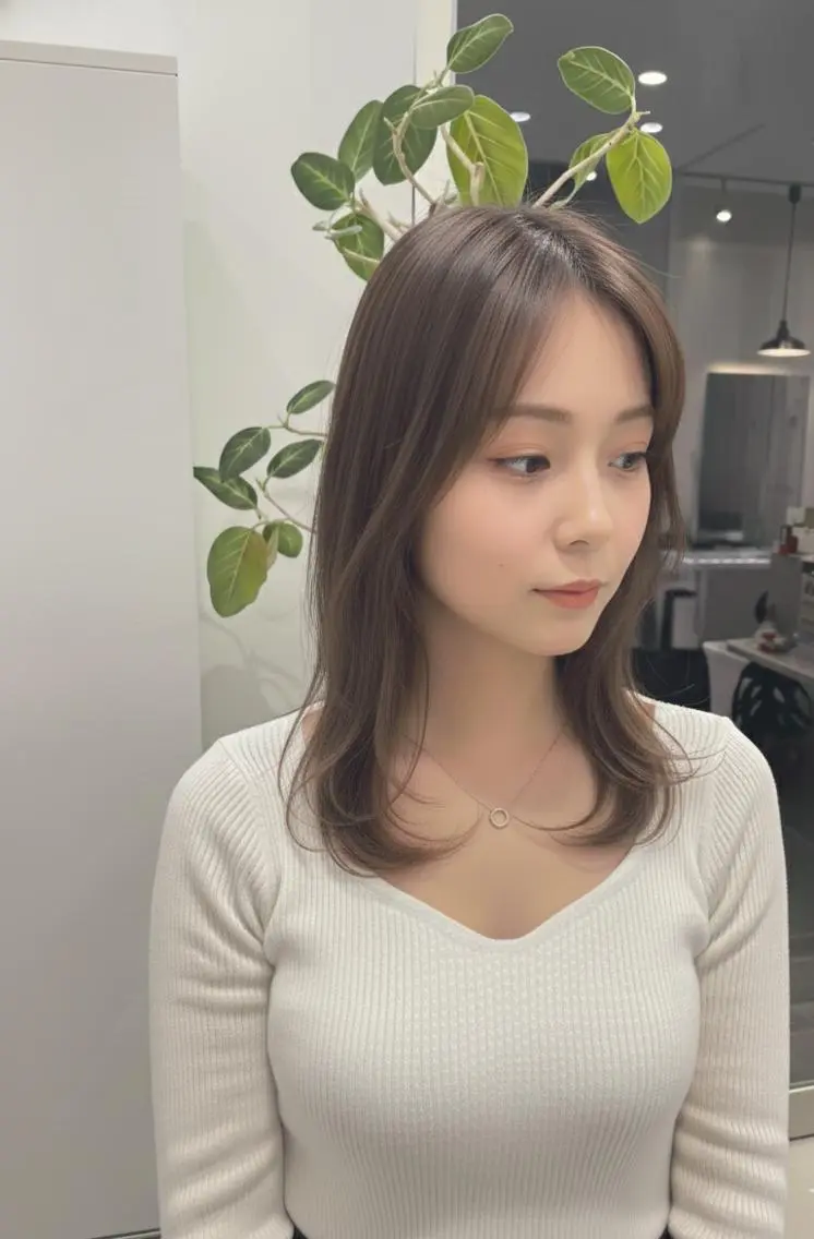 ミディアム tre.甲子園口店/ レイヤーカットのヘアスタイル