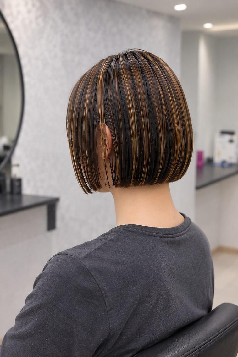 ミディアム カラー ブリーチ ボブ 髪質改善 韓国風ヘア レイヤーカット トップスタイリスト ✨KIRIKA中野✨のヘアスタイル