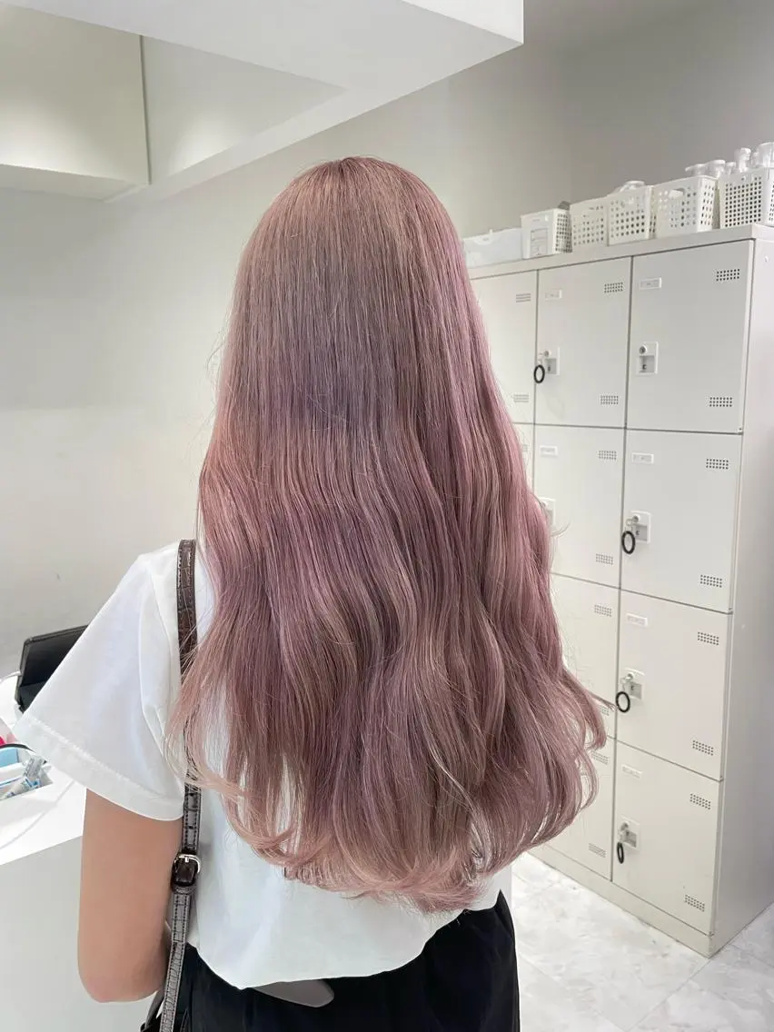 ロング カラー ヘアカラー トリートメント ヘアセット ウルフカットマスター みつきのヘアスタイル