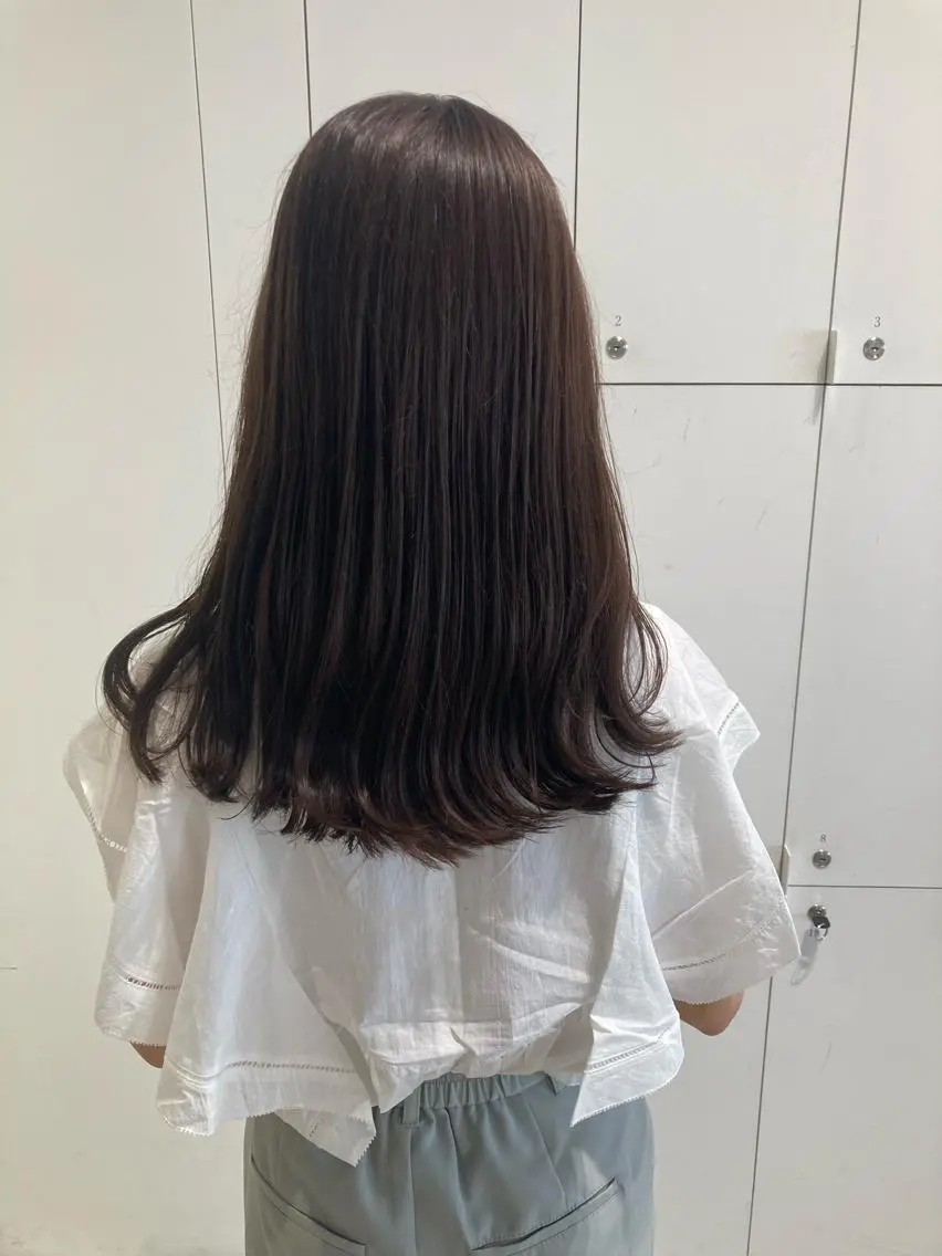 セミロング カラー カット ヘアカラー トリートメント 透明感カラー🫧 nanohaのヘアスタイル