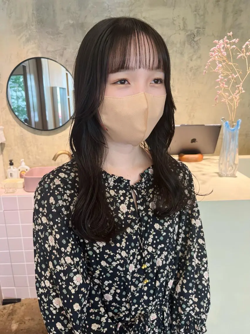 セミロング カラー ヘアカラー トリートメント 西山 紗耶香🪽 透明感カラー/ボブのヘアスタイル