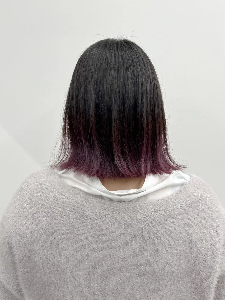 カラー セミロング アディクシーカラー アッシュ ブルーカラー ダークアッシュ グレージュ 【公式】amble luxe池袋東口🩷のヘアスタイル