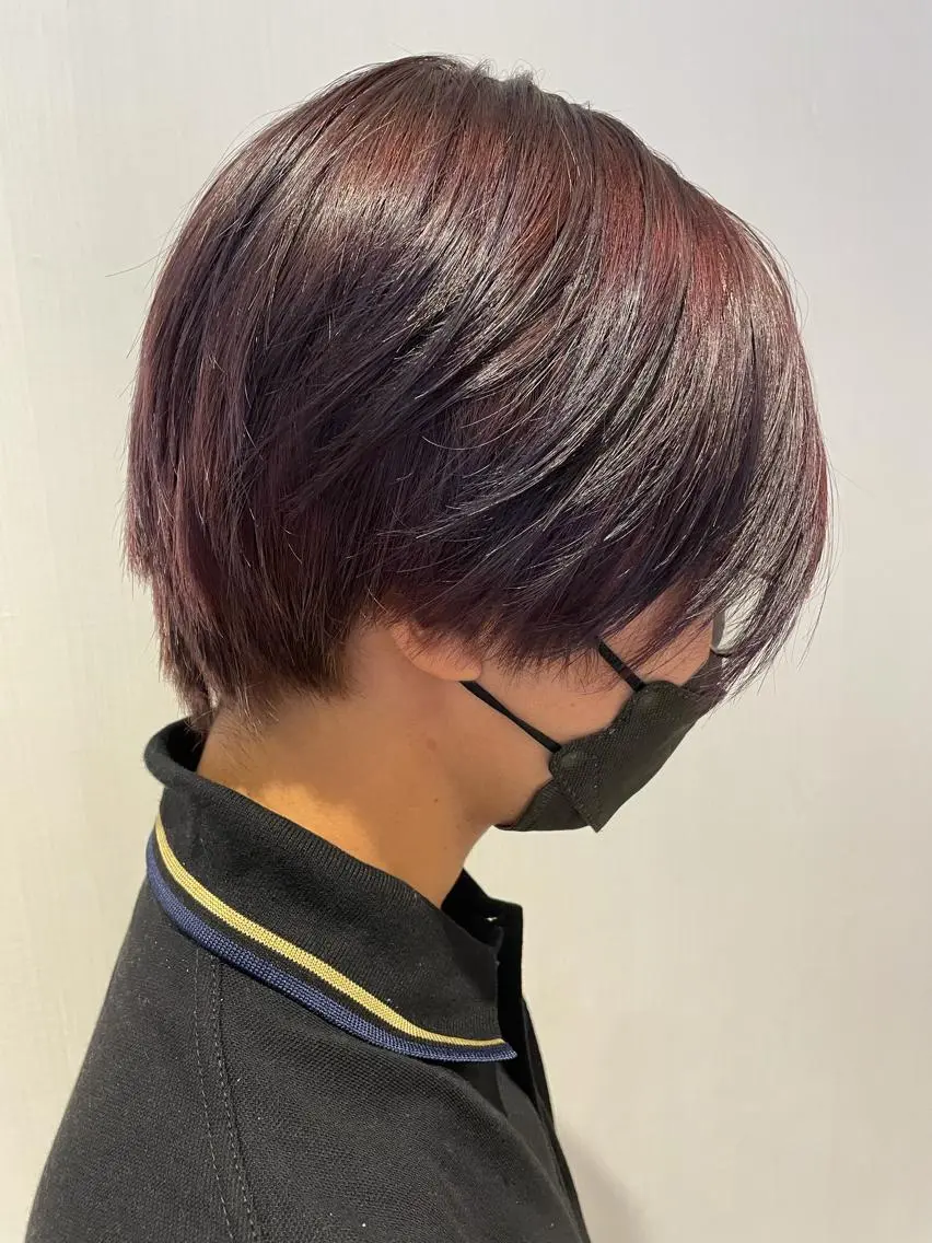 ショート カラー メンズ メンズブリーチ ブリーチ ラベンダーカラー ナチュラル🧡可愛い MINAMIのヘアスタイル