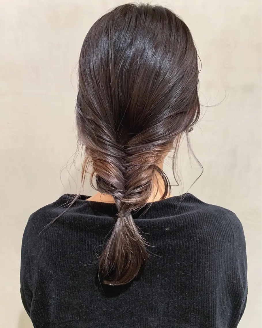 セミロング カラー ヘアアレンジ ヘアカラー トリートメント 優作 〜圧倒的信頼〜のヘアスタイル