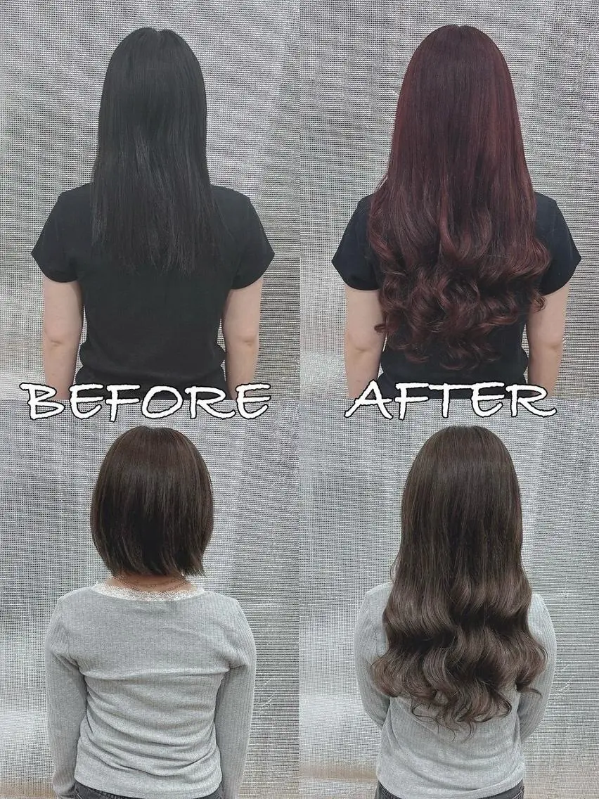 ロング カラー ヘアアレンジ シールエクステ バレイヤージュ ブリーチ ケアブリーチ ダブルカラー MISA ミサのヘアスタイル