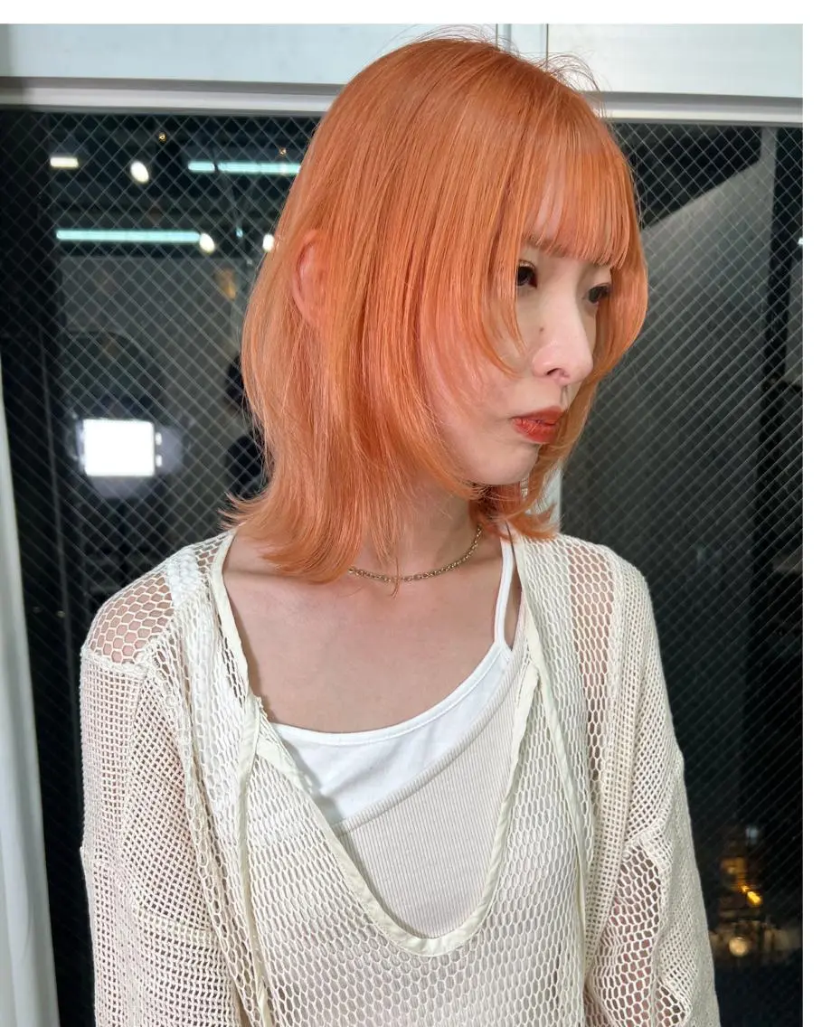 ミディアム カラー ヘアアレンジ ミディアムパーマ ブリーチ ケアブリーチ ダブルカラー ハイライトカラー ヘアカラー lani ブリーチ /ダブルカラーのヘアスタイル