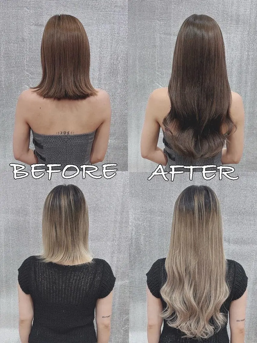 ロング カラー ヘアアレンジ シールエクステ バレイヤージュ ブリーチ ケアブリーチ ダブルカラー LIP 大阪本店 エクステ MISAのヘアスタイル