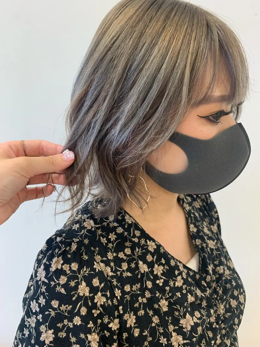 ミディアム カラー 暖色/ブリーチカラー 🎀 M i k uのヘアスタイル