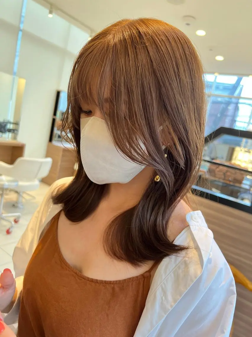 ミディアム カラー ワンホンヘア RYOTAのヘアスタイル