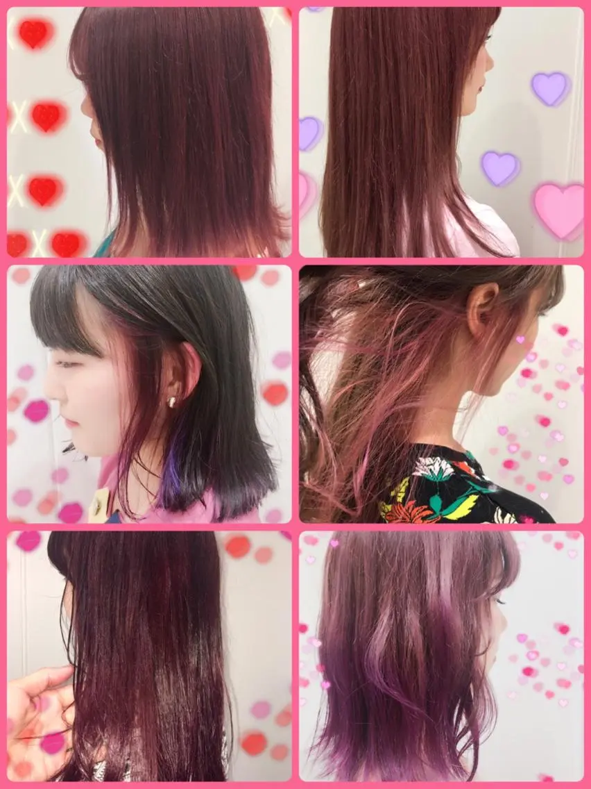 カラー ピンクカラー ピンクパープル 新宿駅近♡個室 ♡関口三都季🌜のヘアスタイル