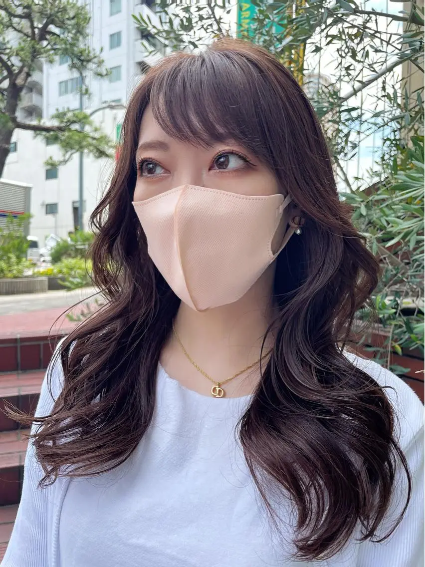 ロング カラー ヘアアレンジ 韓国風ヘア HEADS ex市川 ママ美容師ARISAのヘアスタイル