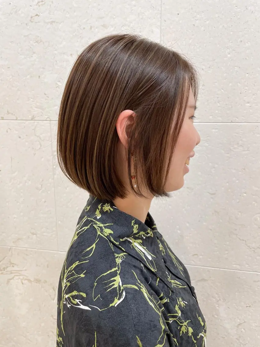 ショート カラー ハイライトカラー ハイライト カット ヘアカラー トリートメント 斉藤 貴也のヘアスタイル