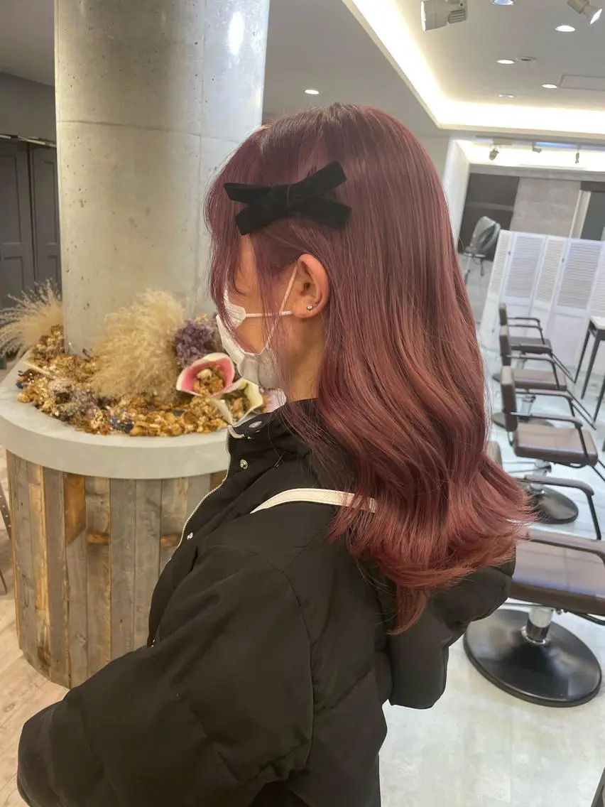 セミロング ♡似合わせ ハイトーン♡mai♡のヘアスタイル