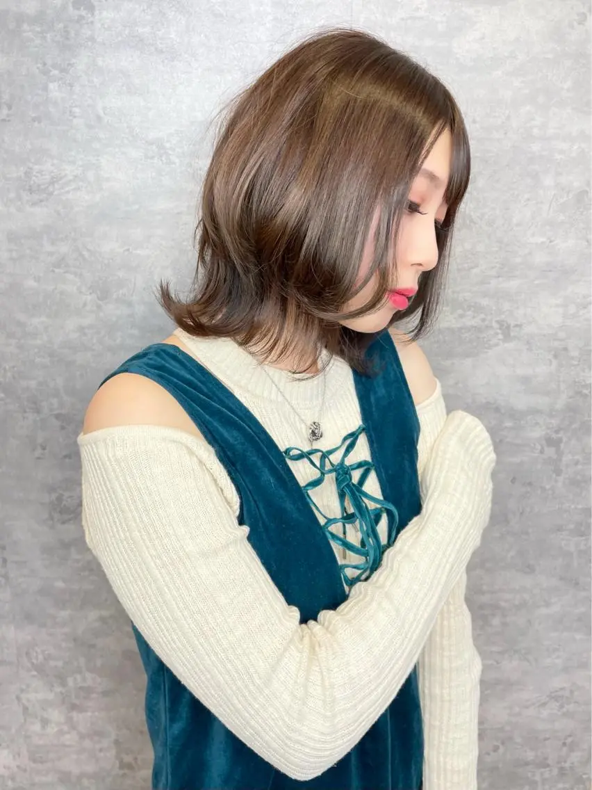 ミディアム ボブ ウルフカット ウルフボブ あいう えおのその他イメージ