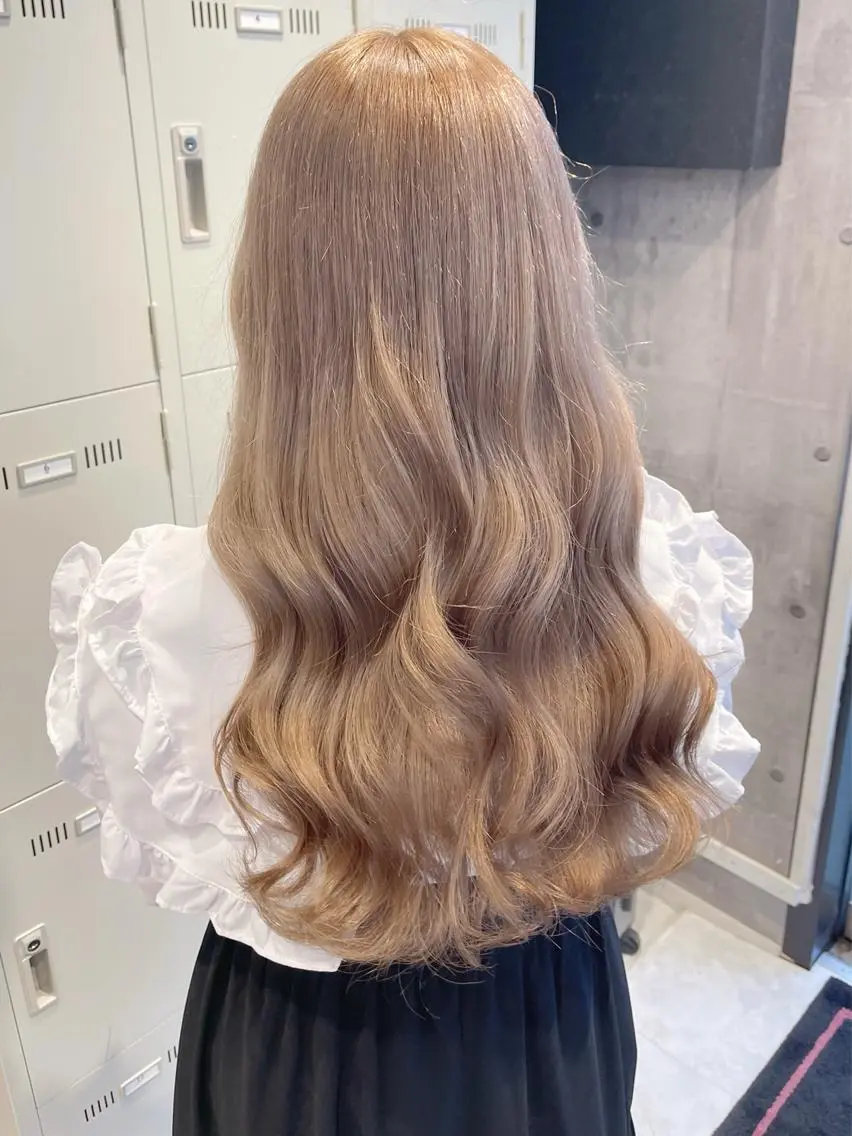 ロング カラー パーマ ヘアアレンジ メンズ キッズ ネイル マツエク・マツパ アイブロウ レイヤー/ダブル カラー/YURINAのヘアスタイル