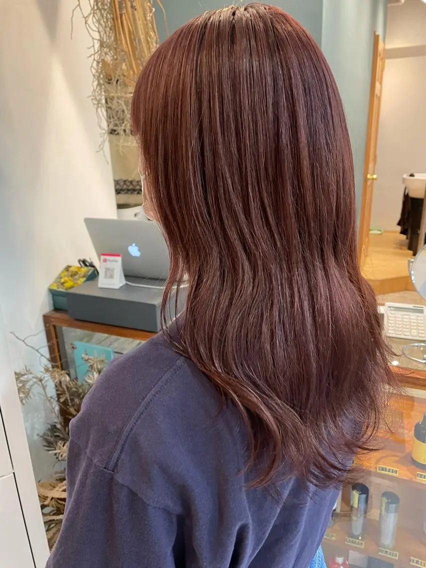 セミロング カラー ブリーチ ラベンダーカラー ラベンダーピンク ピンクカラー ヘアカラー トリートメント 中目黒🌼 🌼ハナのヘアスタイル