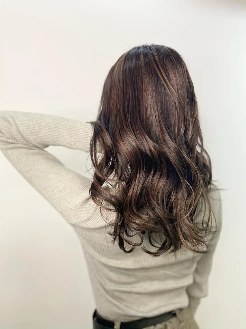 ロング カラー ハイライトカラー ハイライト ヘアカラー トリートメント opus 店長大和 レイヤー/赤み消しのヘアスタイル
