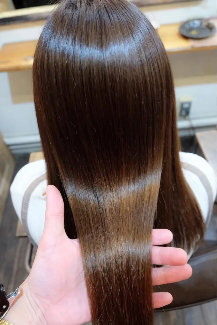 ロング パーマ 髪質改善 縮毛矯正 トリートメント 桑名 淳のヘアスタイル