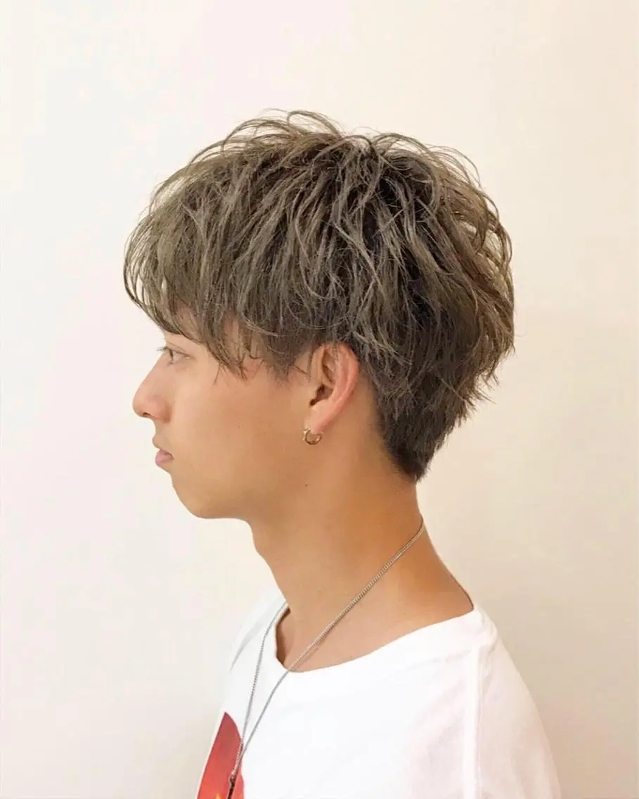 メンズ センターパート マッシュ メンズパーマ ツーブロック 🟦横浜駅メンズパー マ｜小上馬淳司🟦のヘアスタイル