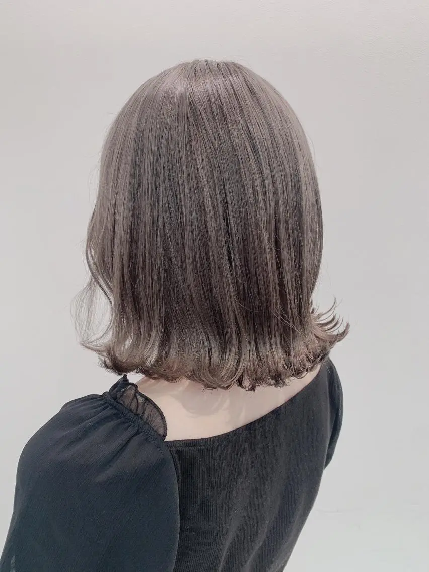 ミディアム カラー ヘアアレンジ ダブルカラー｜ なおき｜池袋美容師のヘアスタイル