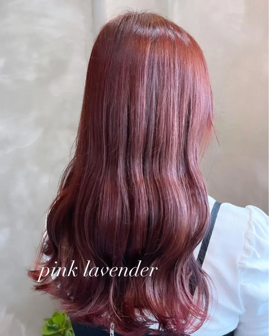 ミディアム カラー ブリーチ ブリーチなしカラー ピンクカラー ヘアカラー トリートメント ヘアセット RIYA❤︎ Aujuaソムリエのヘアスタイル