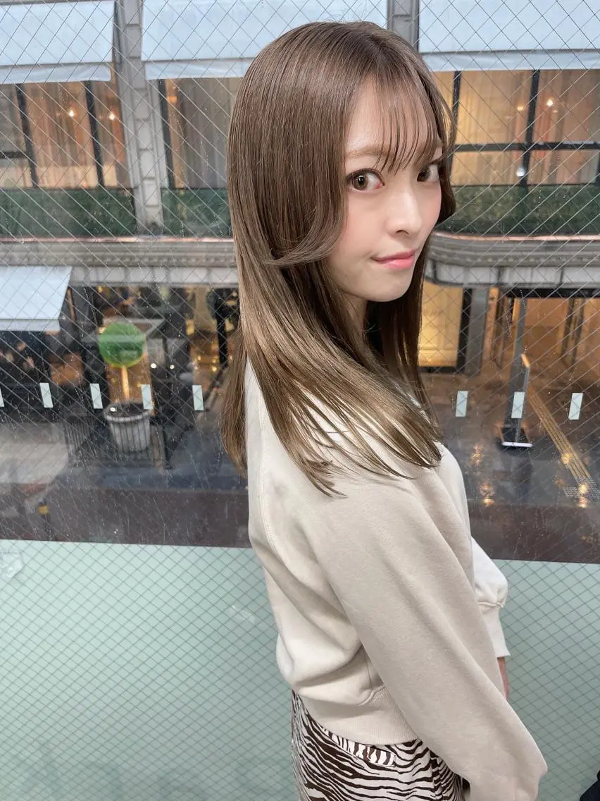セミロング カラー ヘアカラー トリートメント 髪質改善will hairdesignのヘアスタイル