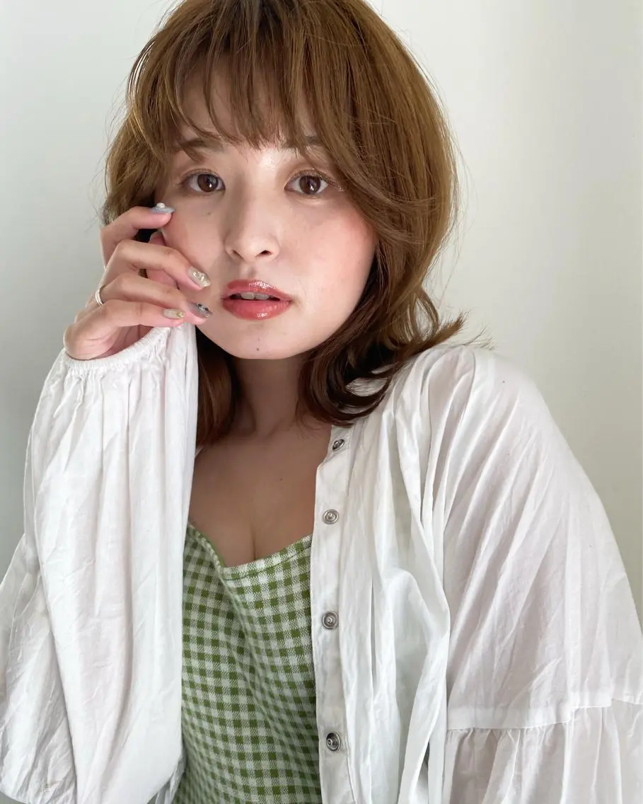 ミディアム カラー カット ヘアカラー 自由が丘 艶髪美容師✨生板🌿のヘアスタイル