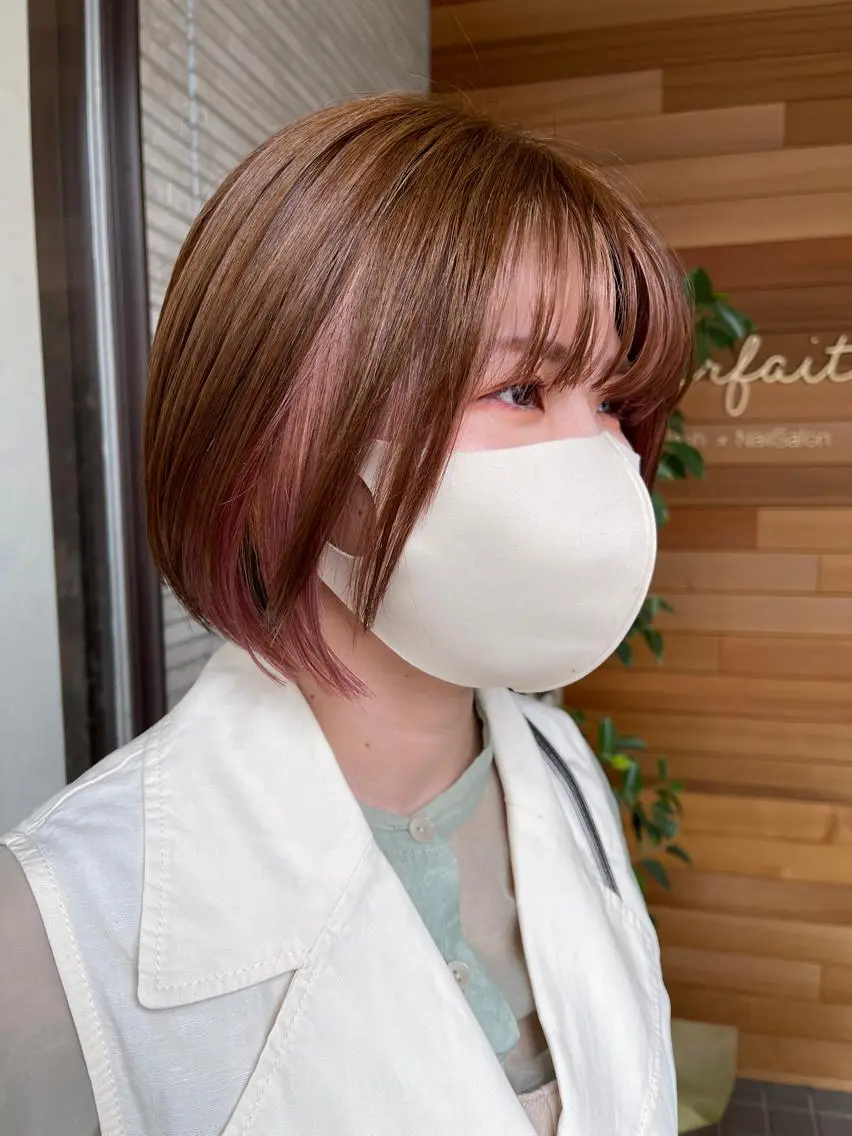 ショート カラー 似合わせカット カット ヘアカラー トリートメント 【AMANEQ】 yuka🦋のヘアスタイル