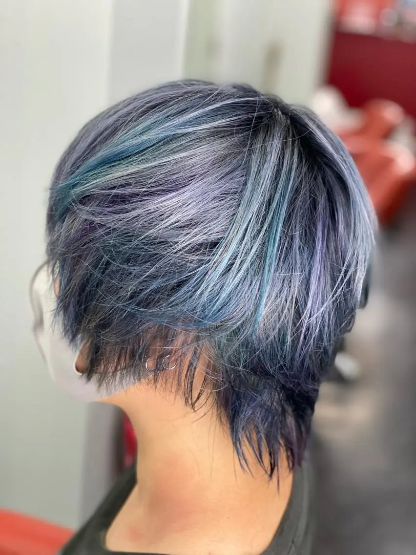 ショート カラー ユニコーンカラー ヘアカラー BAY ソウタのヘアスタイル