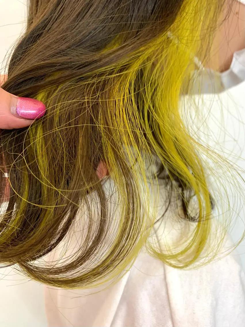 セミロング カラー ヘアアレンジ ヘアカラー トリートメント 🎀暖色カラー🎀 ♡yurika♡のヘアスタイル