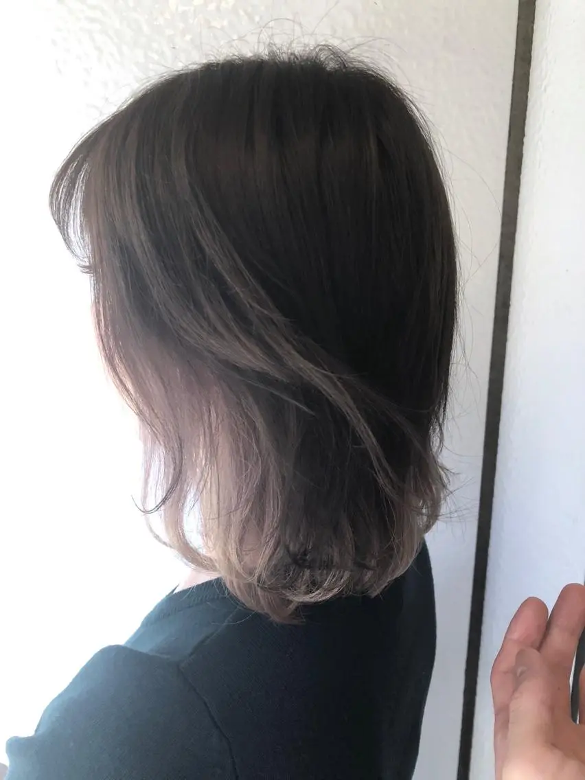 ミディアム カラー インナーカラー 100%髪質改善特化 TRUNSのヘアスタイル