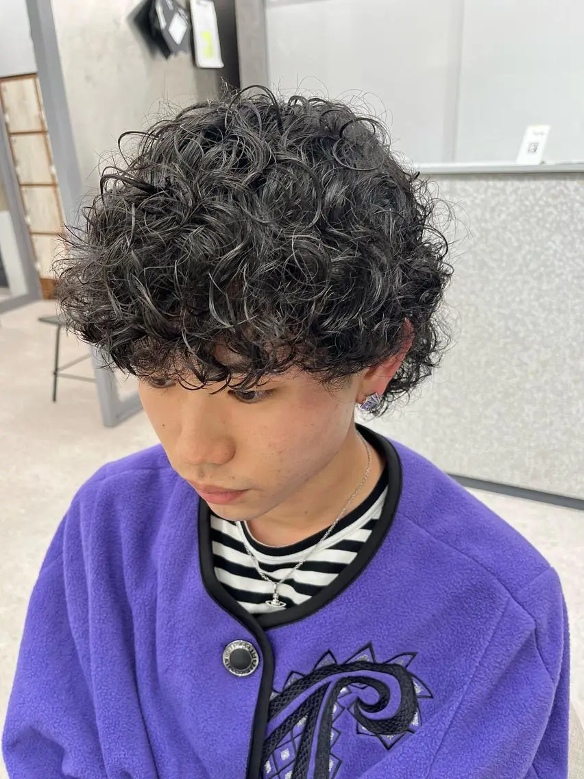 パーマ メンズ カット パーマ 🍐シャドウパーマ メンズ特化/守岡🍐のヘアスタイル